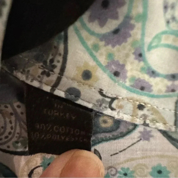 Robert Talbott Men's Short Sleeve Blue Plaid Button Up Shirt Size XL GUC - Picture 4 of 9